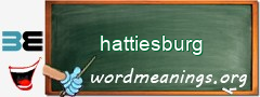 WordMeaning blackboard for hattiesburg